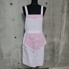 A0013【未使用】エプロン日本製ピンク×小花柄