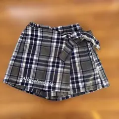 アルジー　ALGYチェック柄 ショートパンツ160cm 巻きスカート　M