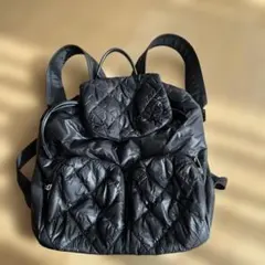 美品 アナスイ ハピネス リュック ハートキルティング 黒 ブラック