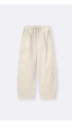 コーデュロイバレルレッグイージーパンツ