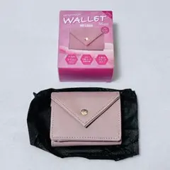 【即購入可】ミニマムウォレット 三つ折財布 ミニ財布ブック ダスティピンク