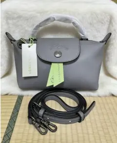 ◉新品、未使用 LONGCHAMP グレー ショルダーバッグ