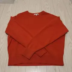 UNIQLO:C スムースコットンクルーネックセーター　オレンジ L