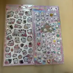 もちもちぱんだ　ジュエルプチドロップ　キャンディグリッターシール　2枚セット