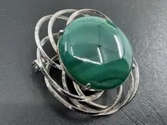 M7057 天然石　ブローチ　ヴィンテージ アクセサリー