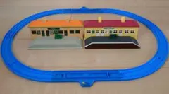 プラレール　きかんしゃトーマス　ファークァー駅とティドマス駅とレールセット