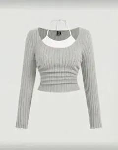 【SHEIN】リブニットトップス