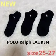 POLO RALPH LAUREN 靴下25-27㎝ ブラック 黒 6足セット