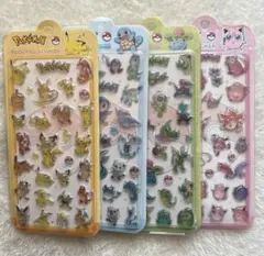 ぷっくり　4枚セット ポケモン 3Dシール 硬いシール