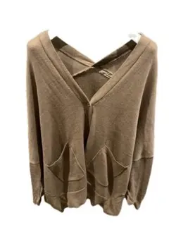 ニットカーディガン/M/オーバーサイズ/ベージュ/レディース/羽織