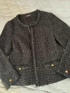 Angeliebe ツイードノーカラージャケット 9号
