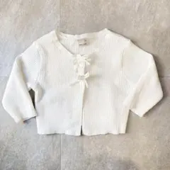 【プティマイン/petit main】ホワイト　カーディガン