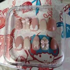 ピンク系ネイルチップセット 10個