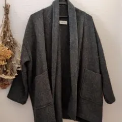 evam eva ウールコート グレー