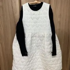 プティマイン キルティング　ジャンバースカート ニット　セット130