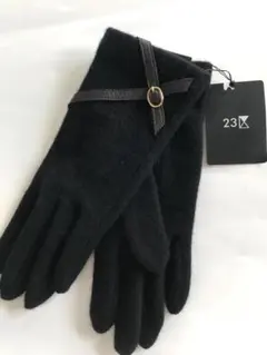 新品 23区 黒手袋 レザー付きのサムネイル