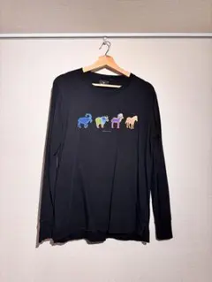 PS Paul Smith ポールスミス アニマルプリント 長袖Tシャツ 黒のサムネイル
