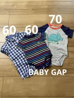 【baby GAP】半袖ロンパース3点セット60 70