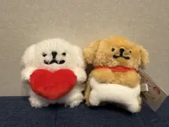 Maltese マルチーズ ボールチェーン付き ぬいぐるみ 2種セット