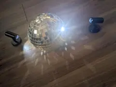 ミラーボール　12cm ディスコボール　スポットライト　セット パーティ