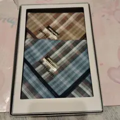 pierre cardin チェック柄ハンカチ2枚セット