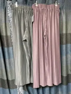 プリーツ ワイド パンツ