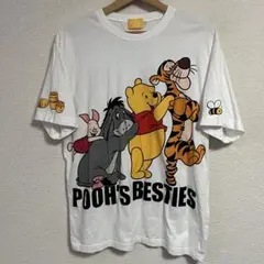 東京ディズニーリゾート プーさん 両面プリント Tシャツ L