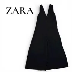ZARA ザラ ブラック ノースリーブ ワンピース サロペット キュロット M