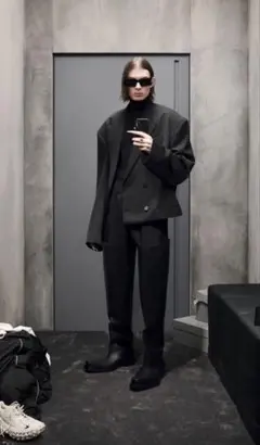 BALENCIAGA ダブルブレスト ジャケット ブラックのサムネイル