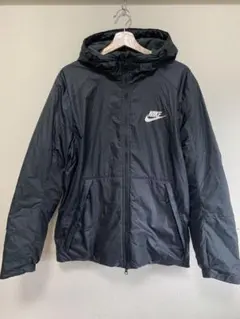 NIKE ナイロンジャケット　裏フリース　ブラック　L
