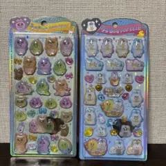 ￼【正規品】うるちゅるPOPシール　おぱんちゅうさぎ　んぽちゃむ　2枚セット