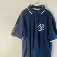 LACOSTE ポロシャツ ネイビー メンズ L