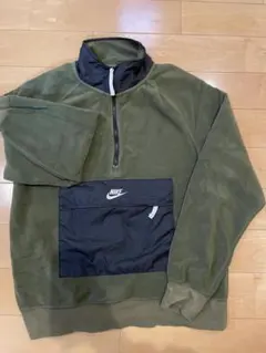 NIKE ハーフジップ フリースジャケット M オリーブグリーン
