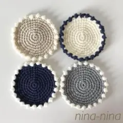 ＊4コセット＊シンプルコースター＊ミナペルホネン好きさん＊