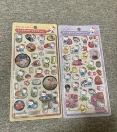 和柄ハローキティ ボンボンドロップシール 2枚セット