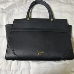 ブラックレザー ハンドバッグ トートバッグ