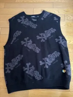 【美品】XLARGE × STIGMA コラボ ニットベスト ブラック
