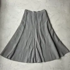 組曲 サイズ3 ロング丈 ニットスカート フレア 上品 綺麗め グレー シンプルのサムネイル