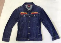 ​【美品】Lee Cooper リークーパー デニムジャケット ファイヤー Lのサムネイル