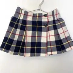 bonpointチェック柄プリーツスカート104センチ(4a)