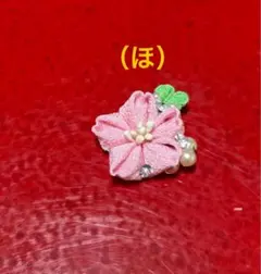 つまみ細工の桜モチーフ ブローチ ピンク　手作り