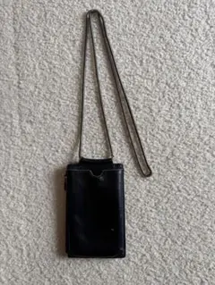 レザー スマホショルダーバッグ ブラックのサムネイル