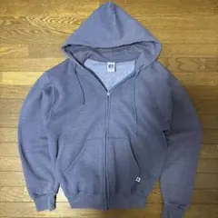 ラッセル 90s ジップパーカー メキシコ製　ナス紺　短丈