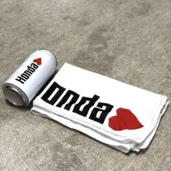 Honda Love ホンダ ハート ロゴ入り マフラータオル 缶ケース 非売品