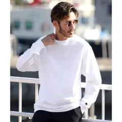 Champion クルーネック長袖Tシャツ ホワイト M