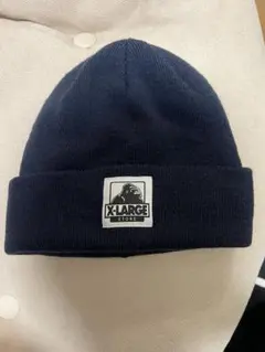X-LARGE ニット帽 ネイビー