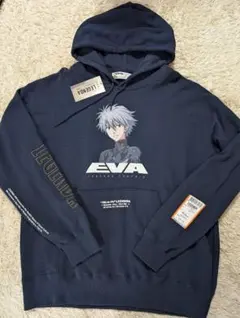 新品未使用　LEGENDA 渚カヲル コラボ パーカー M ネイビー　EVAのサムネイル