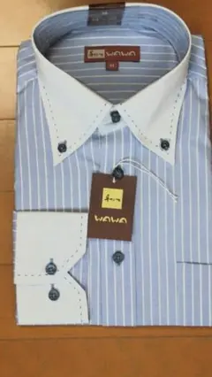 WAWA 長袖ドレスシャツ Ｍサイス(39-82cm)