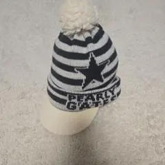 パーリーゲイツ　バイザー ポンポン付き ニット帽子