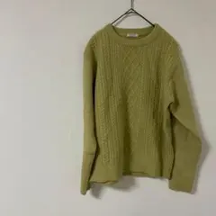 【美品】CINEMACLUB トップス M 若草色 起毛ニット おしゃれ 887
